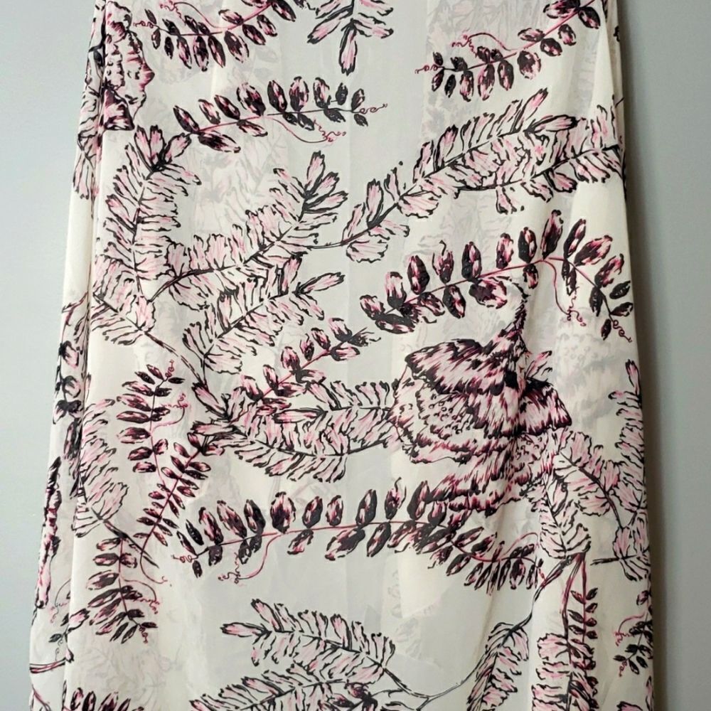 Floral Print Women's Scarf - Pink and White - Picture 5 of 8